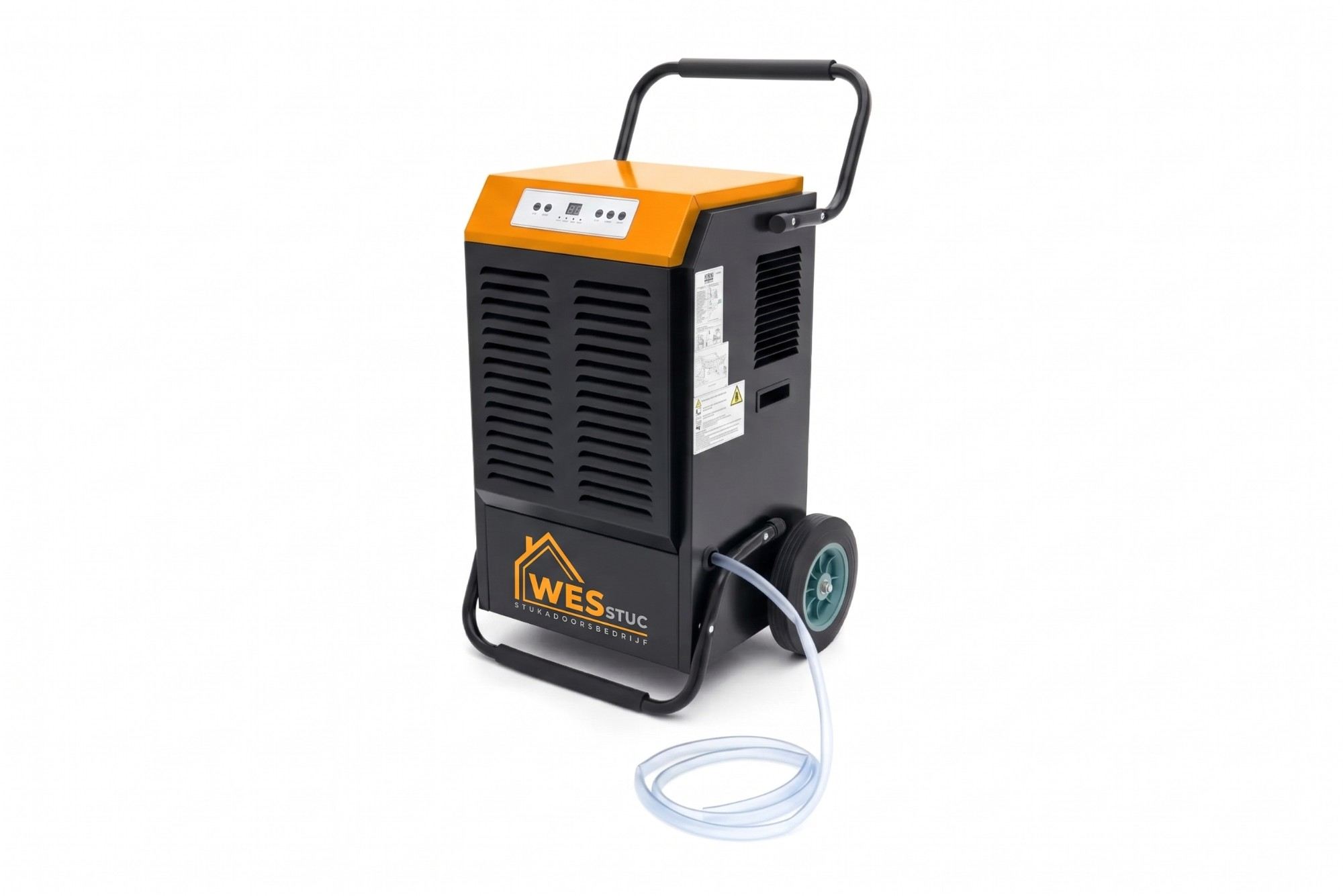 Professionele bouwdroger met Wes-Stuc logo